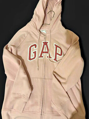 Gap Arch Logo Zip Hoodie in Pink Size Small